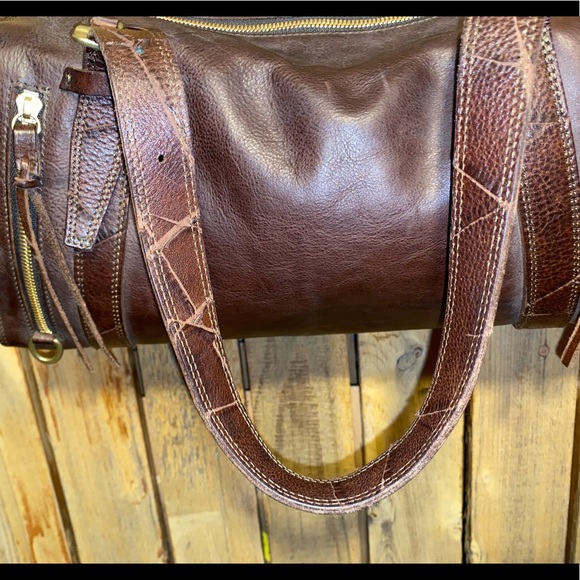 Mahari Brown Leather Duffle - Picture 9 of 14